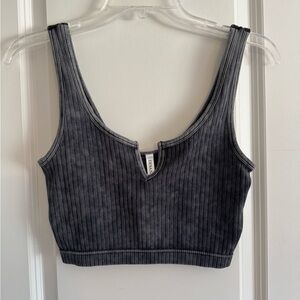 Zenana Outfitters Black Ribbed Tank Top